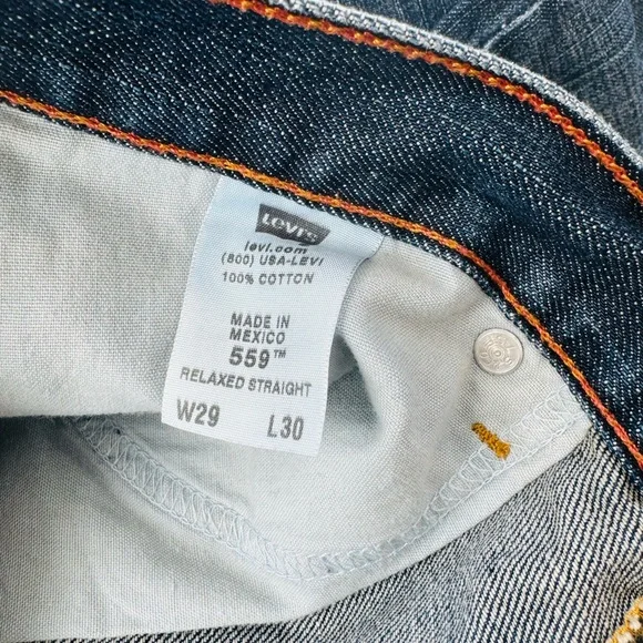 Levi's Dark Blue Denim Jeans for men size waist 29 length 30 GUC - Picture 5 of 6